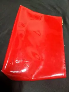 YSL 赤 ロゴ入り ポーチ