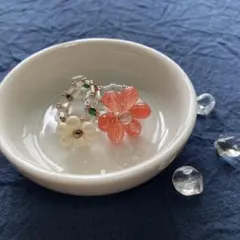 ハンドメイド ビーズリング ２点セット＊