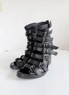 ANN DEMEULEMEESTER グラディエーター ベルテッドブーツ38箱付のサムネイル