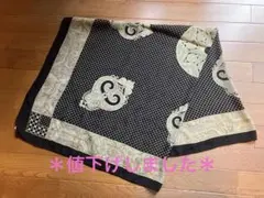 LUCIANO SOPRANI ブラックゴールドスカーフ