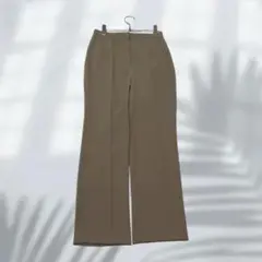 ストレートパンツ スラックス センタープレス オフィス 無地 日本製 E6591