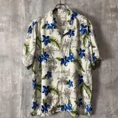 トミーバハマ アロハシャツ XL シルク レーヨン ボタニカル 総柄 花柄のサムネイル