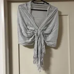 シルバー フリンジ付き ストール