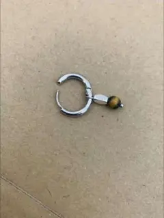 メタルキーホルダー タイガーアイ付き