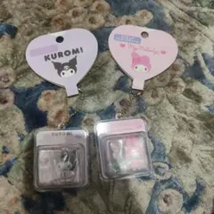 サンリオ マイメロ　クロミ　ミニチュアパッケージ チャーム　２点セット
