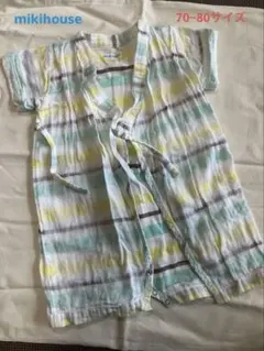 【お値下げ中】ミキハウス甚平風ロンパースM(70~80サイズ)
