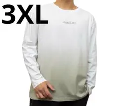 Tシャツ メンズ 長袖 大きい 長袖Tシャツ グラデーション 3XL