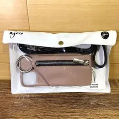 美品【ajew】エジュー iPhone13mini ケース ピンクベージュ