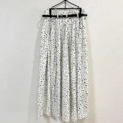 ドット柄ロングスカート M プリーツ GRL