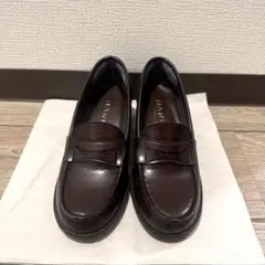 【美品】ハルタ ヒールアップローファー ブラウン22.5cm 3E