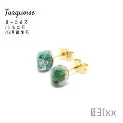 バースピアス ラピスラズリ 幸福の石 ステンレスピアス【12月誕生石】