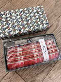 【未使用】民芸 つむぎ　和装小物 マルチケース 小物入れ 織物 オレンジ系