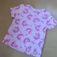 H&M ユニコーンプリント Tシャツ ピンク