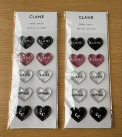 CLANE SPECIAL STICKER ハート型 ステッカー 2枚セット