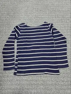 【キッズ】Seraph 長袖カットソー 130 ネイビー/ホワイトストライプ
