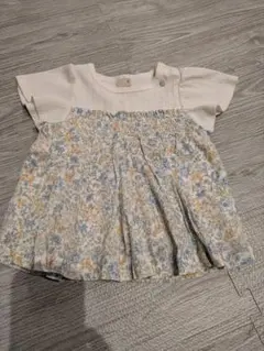 petit main フラワープリント トップス 90