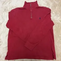 Polo Ralph Lauren 赤 ハーフジップ　M コットンのサムネイル
