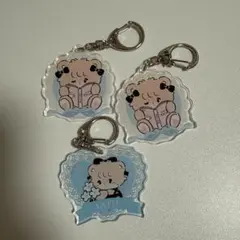 mikko トレーディング　アクリルキーホルダー　ラテ 3個セット