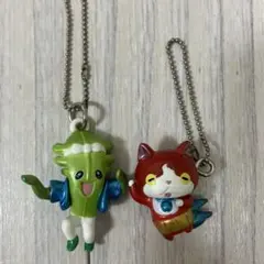 妖怪ウォッチ キーホルダー ガチャ2体セット（ジバニャン・ワカメくん）