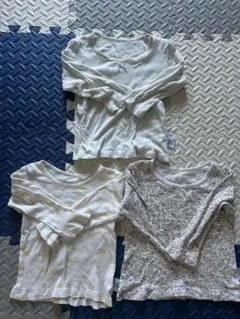 女の子 長袖 肌着 3枚セット 100cm インナー