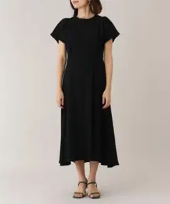 【美品】UNTITLED ワンピース S ブラック　キャミ付き