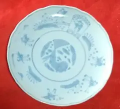 小鉢 小丼 3ケ 冨貴長春 色絵付 鯉 波 希少図柄 窯傷 江戸 小鉢 小丼 3ケ 冨貴長春 色絵付 鯉 波 希少図柄 窯傷 江戸 工芸品
