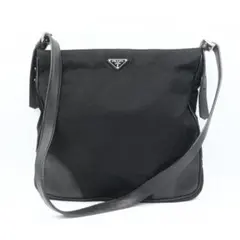 美品　プラダ　ナイロン　レザー　三角ロゴ　ショルダーバッグ　ブラックのサムネイル