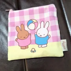 miffy ミッフィー ギンガムチェック ミニポーチ