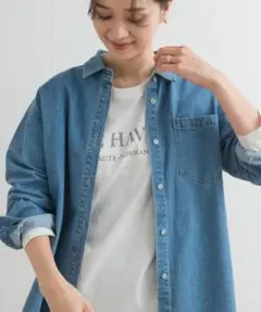 デニムレギュラーカラーシャツ