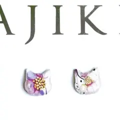 ハンドメイド　レジン　ピアス　イヤリング　ネコ02