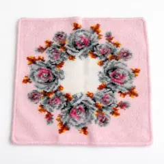 【新品未使用】FEILER 花柄タオルハンカチ ピンク