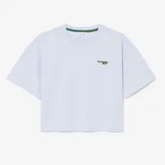 LACOSTE ネーム＆ワニロゴパッチクロップド半袖Tシャツのサムネイル