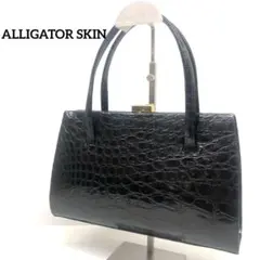 黒 エナメル クロコダイル風 ハンドバッグ⭐︎