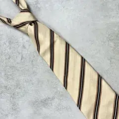 新品未使用 FENDI ストライプ ズッカ ベージュ メンズ ネクタイ 8318