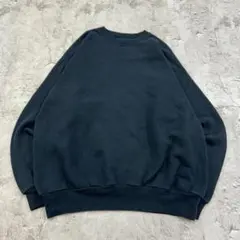 ヘインズ　無地　ソリッド　ブランク　トップス　長袖スウェット　古着　ブラック　L