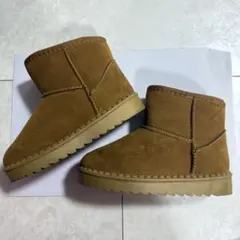 【美品】キッズ ムートンブーツ ブラウン 21cm