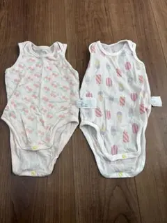 UNIQLO 70cm ベビーメッシュ肌着 2点セットさくらんぼ　アイス柄