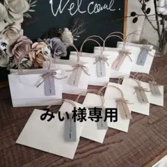 みぃ様専用 ミニ紙袋（大きめ）ホワイト無地30枚タグ付き！