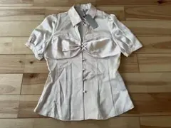 デコルテオープン シャツブラウス