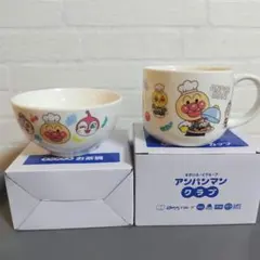 【新品】２点セット アンパンマンクラブ 食器 マグカップ お茶碗 ガスト