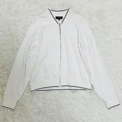 セオリー COMPACT CREPE SWEATSHIRT BOMBER 白のサムネイル