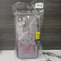 ●ハローキティ ストーン装飾 iPhone 15用ケース
