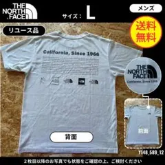【THE NORTH FACE】 (L相当) リユース品: Tシャツ ホワイト