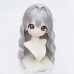 8インチ(頭囲21-22cm) ディーラー様製ウィッグ　インティーク　銀灰色
