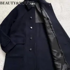 美品/XLサイズ　BEAUTY&YOUTH チェスターコート メルトンウール