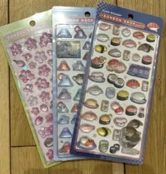 【正規品】ボンボンドロップシール 桜　お寿司　富士山　3枚セット