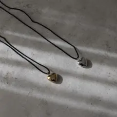 【新品•未使用】ハート　ネックレス　シルバー　調節可能