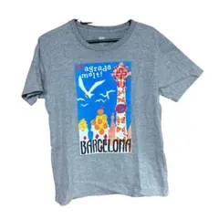 グラニフ 林奈津子 コラボ Tシャツ S バルセロナ グレー graniphのサムネイル