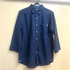 BEAMS HEART七分袖シャツ　￼ Sサイズネイビー　￼ほぼ新品￼のサムネイル