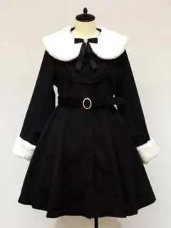 Amavel パールベルト付ヨークフリルコートのサムネイル